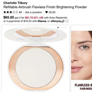 Brand new Charlotte Tilbury
Airbrush Flawless Finish Brightening Powder